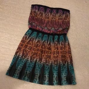 BCBG Max AZRIA Tajik Strapless Mulit Dress SZ XS